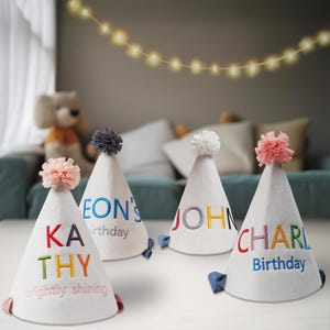 Custom Hand Embroidered Birthday Party Crown, Personalized Linen Crown for Birthday, Gifts for Birthday,Handmade Birthday Crown