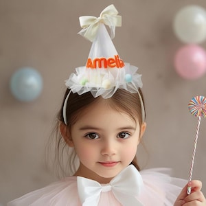 Bubble Crown Baby Birthday, Personalized Keepsake 1st Birthday, Toddler Crown,Birthday Crown,Name Hat,Party Hat,Stuffed Animal Birthday Hat