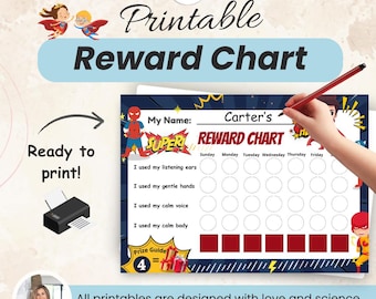 Behavior Chart Printable Behavior Reward Chart for Kids At Home Behavior Tracker for Kids Good Behavior Chart Instant Download Daily Routine
