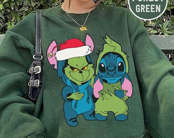 Merry Grinchmas Disney Stitch Shirt, Stitch Christmas Shirt, Disney Matching Shirt, Disney Stitch Shirt, Disneyland Christmas Matching Tee