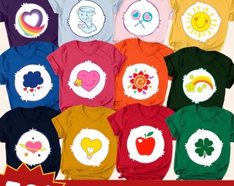 Care Bear Costume Shirt, Custom Care Bear Group Shirt, Care Bear T-Shirts, Halloween Group Costume shirts, Halloween Custom, Matching Family