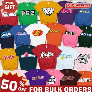 Costume Candy Brand Shirt, Cute Sweet Tooth Shirt, Candy Shirt For Sweet Lover, Gift For Candy Lovers, Candy Matching Family Candy Shirt