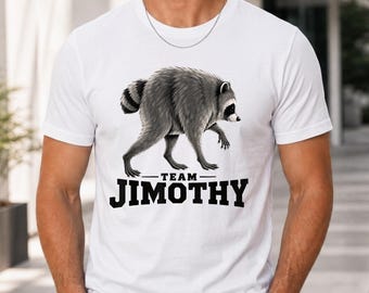 Team Jimothy Raccoon Graphic Tee, Funny Animal Lover Tee, Team Jimothy Raccoon Viral Shirt, Famous Seattle Raccoon Tee, Cute Trash Panda Tee