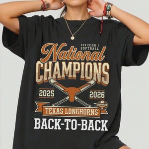 Texas National Champs 2026 Softball WCWS Repeat T-Shirt, Softball Fan Gift, Championship Graphic Tee