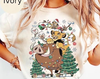 Disney Animal Kingdom Weihnachtshemd, Timon Simba Pumbaa Hemd, König der Löwen Weihnachtshemd, Hakuna Matata Hemd, Disney Safari-Modus- Hemd