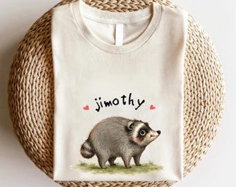 Timothy Raccoon T-Shirt: Woodland Animal Tee, Jimothy Raccoon Shirt, Famous Seattle Raccoon Tee, Short King Trash Panda Graphic T-Shirt