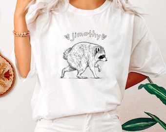 Jimothy Raccoon Viral Shirt, Famous Seattle Raccoon Shirt, Short King Jimothy Tee. Cute Trash Panda Shirt, Cute Baby Raccoon
