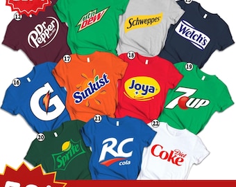 Soda Drinks Group Halloween Shirt, Soda Drinking Party Halloween Costume Shirt, Soda Drinks Group Shirt, Soda Matching Family Group Shirt