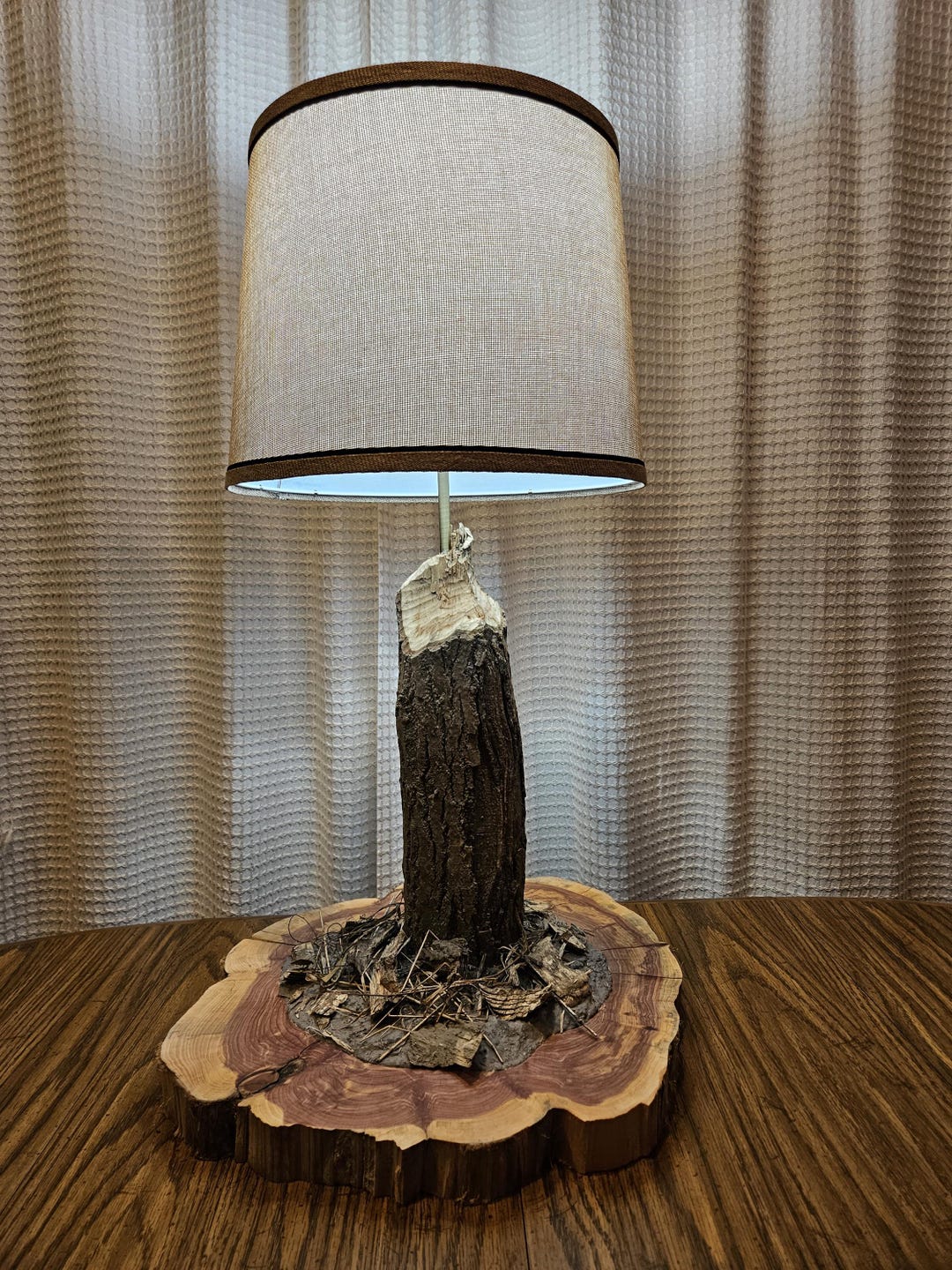 【美品】Wood Base Lamp•ウッドベースランプ アメリカヴィンテージ フロアランプ 木製ベース ミッドセンチュリー