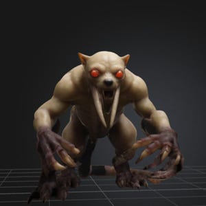 Scorchfang - Fantasy Creature Figurine - Handcrafted Collectible Sculpture, Unique Gift for Gamers & Fantasy Lovers