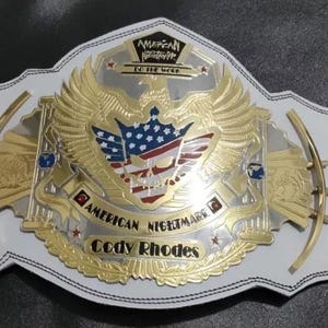 Novo troféu de cinto de luta livre para campeão de pesos pesados da American Design para vencedor, equipamento de luta livre com pulseira de couro