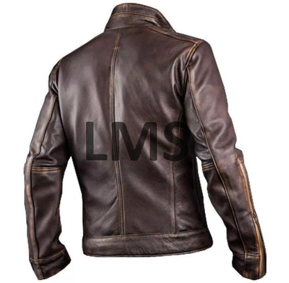 Handmade Leather Jacket for Men Handmade, Custom Made Brown