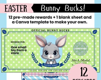Osterhasen Bucks: Gutschein zum Ausdrucken für Kinder (Digitaler Download)