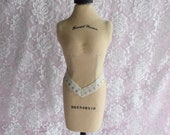 Vintage Dressmaker MANNEQUIN DRESS FORM Shelf Display Stand Torso Bust Seamstress Table Top Decor Primitive Victorian Tape Measure Maker