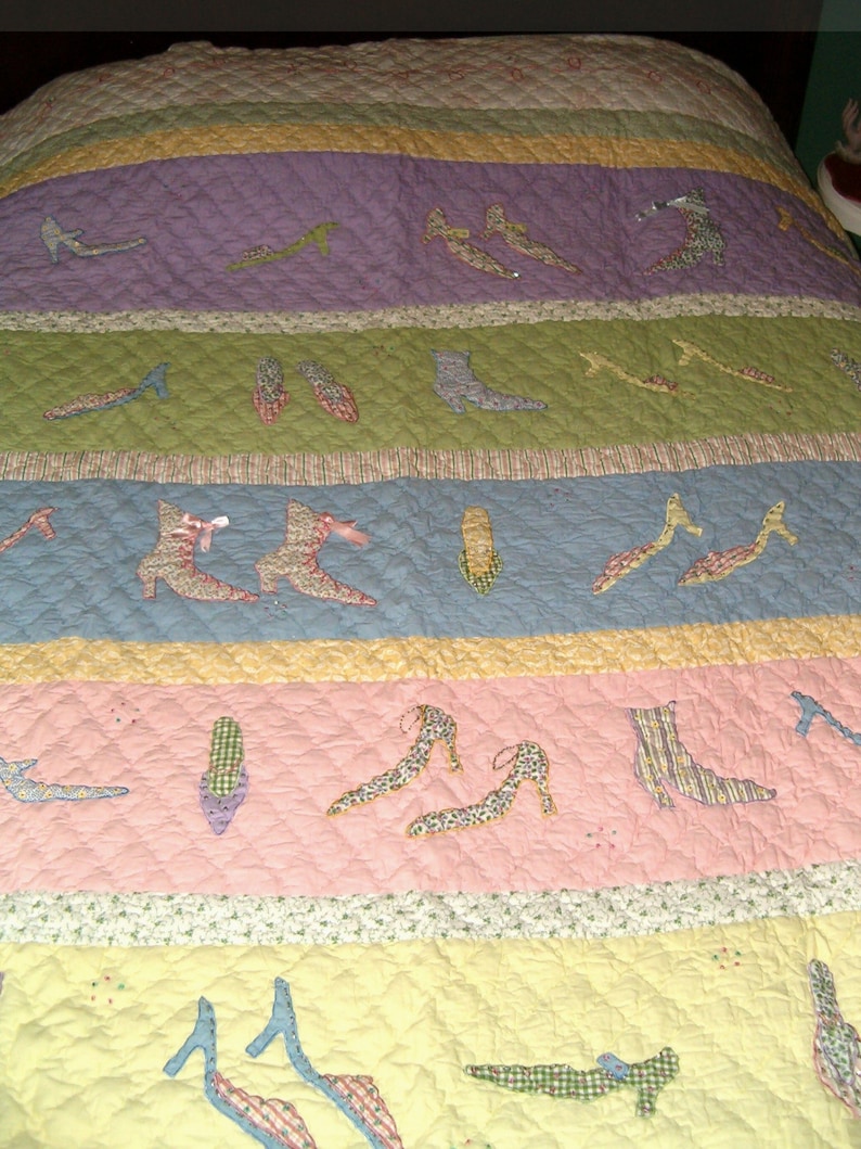 POTTERY BARN Bedspread Full Queen QUILT Victorian Applique Etsy