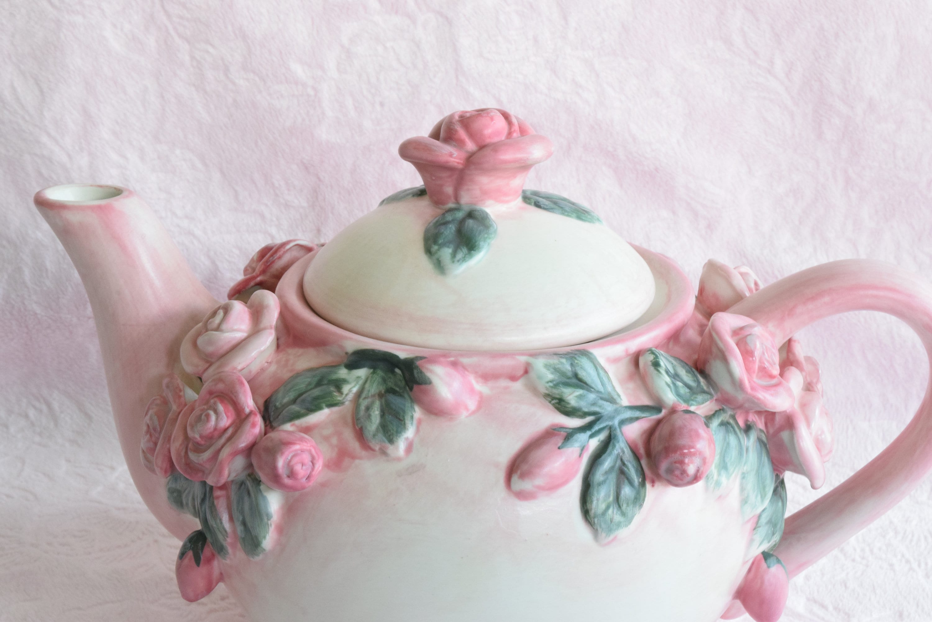 Harper Pink Abstract Ceramic Teapot & Infuser – Blume Organics