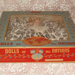 DUCHESS DOLL MIB Vintage 1940s of All Nations Box Sleep Eye Swedish ...