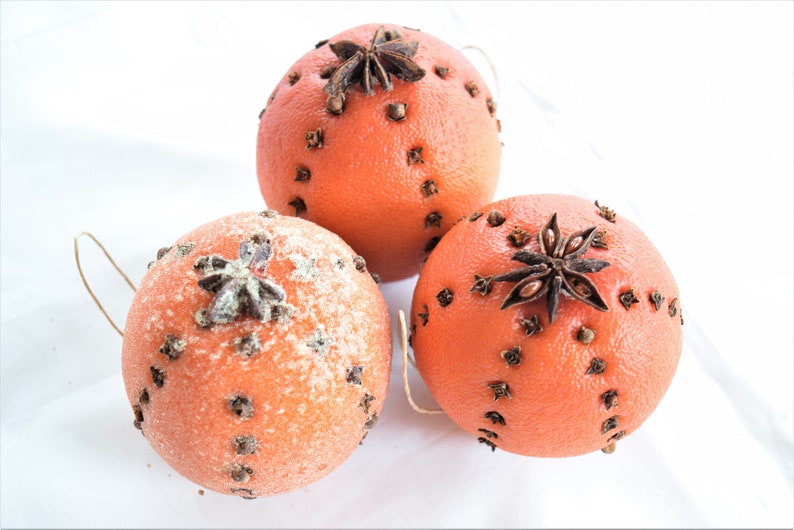 Vintage Artificial Orange Clove Sugar Ornament Christmas Tree Etsy