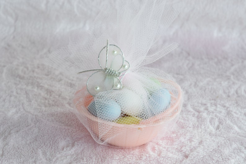 Vintage Birthday PARTY FAVOR BASKET Nut Cup Holder Pink Etsy