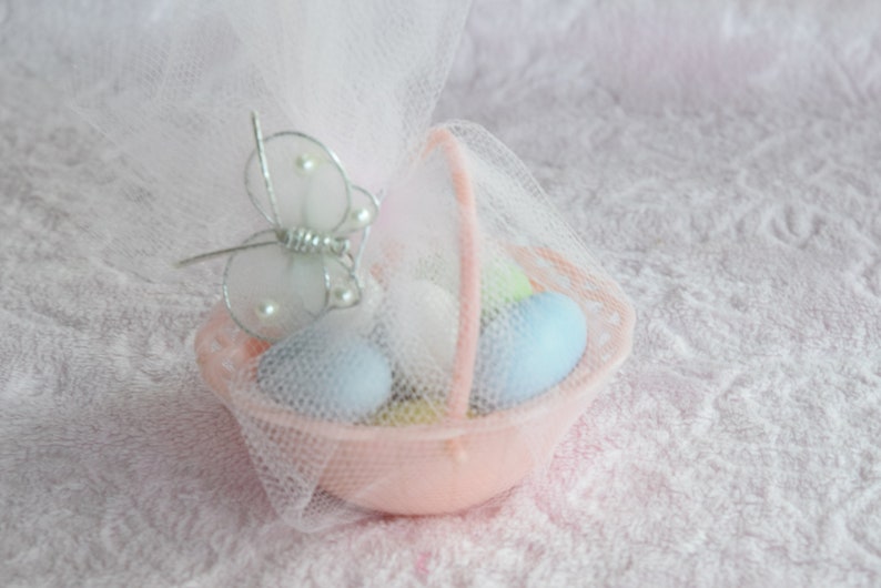 Vintage Birthday PARTY FAVOR BASKET Nut Cup Holder Pink Etsy