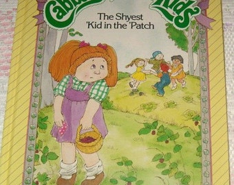 Vintage 1984 CABBAGE PATCH Kid DOLL Hardcover Children Book Shyest Kid Kathleen Daly Parker Brothers Story book Storybook Child Boy Girl 80s