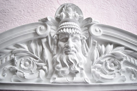 Gothic Greek God Pediment Door Window Wall Arch Crown Demilune Etsy