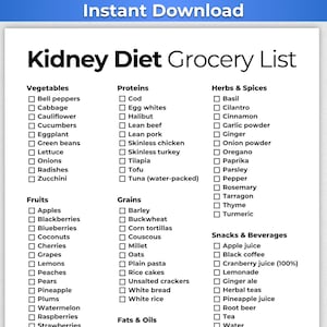 Kidney Disease Grocery List, Renal Diet, Kidney Diet, Kidney Food List, Kidney Disease Food List, Kidney Disease Diet, Kidney Stone Diet