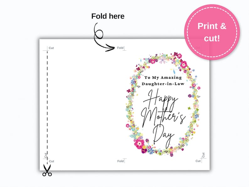 Mothers Day Card for Daughter in Law, Daughter in Law Mothers Day Card ...