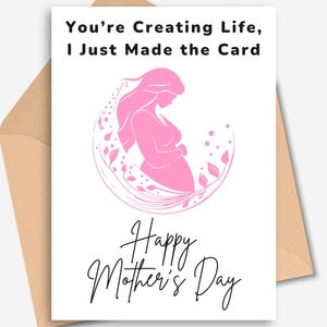 Carte de fête des mères pour femme enceinte, première carte de fête des mères, carte de fête des mères pour femme, 1ère fête des mères, carte de voeux pour maman, future maman