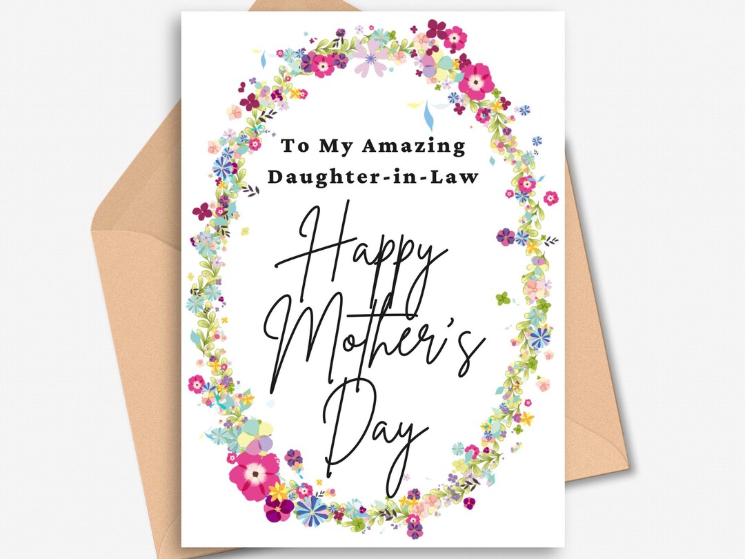 Mothers Day Card for Daughter in Law, Daughter in Law Mothers Day Card ...