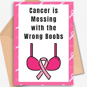 Carte cancer du sein, carte imprimable pour le cancer, carte de soins contre le cancer, carte de rétablissement, carte de sympathie, cadeau de rétablissement