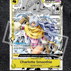 One Piece Karte verändert - Charlotte Smoothie Manga Charakter OP03 - 110 Waifu Holo Proxy