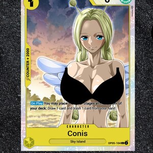 One Piece Karte verändert - Conis Charakter OP05 -104 Waifu Holo Proxy