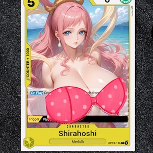 One Piece Card Altered- Shirahoshi Character OP03 - 116 Waifu Holo Proxy