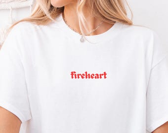 Eldhjärta T-shirt - Glastron - Terrassen, Aelin Galathynius, De Tretton - Minimalistisk Romantisk Merch