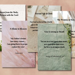 Cartes d'affirmation biblique pendant le deuil, cartes bibliques sur le chagrin, versets bibliques lors de la perte d'un être cher, cartes versets bibliques sur le thème bohème