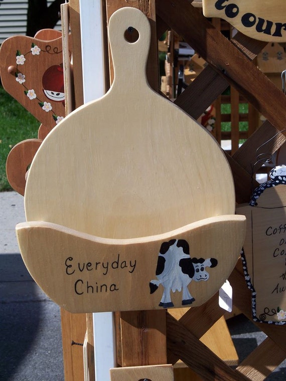 paper plate holder wooden plate holder cow plate holder Etsy