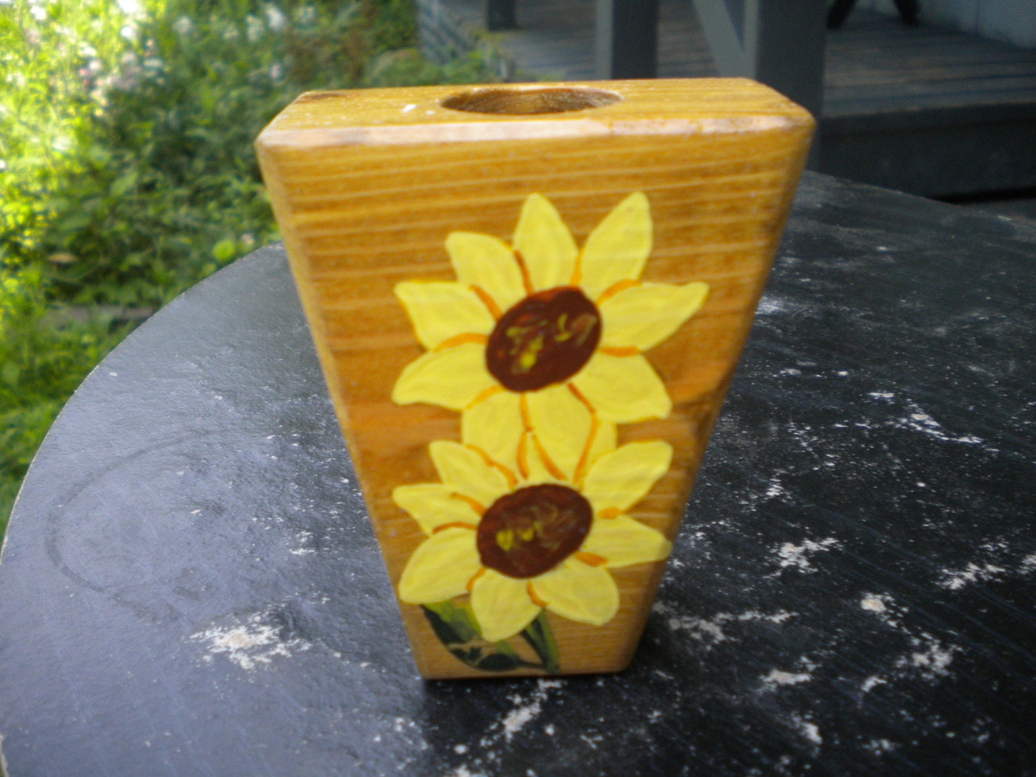 Sunflower Toothpick holder handcrafted holder sunflower Etsy