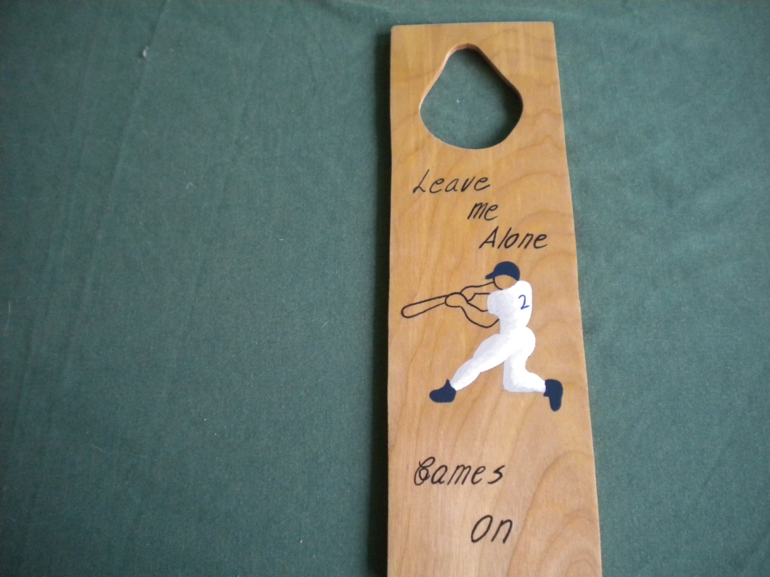 Baseball sign door knob hanger door sign acrylic painting. Etsy