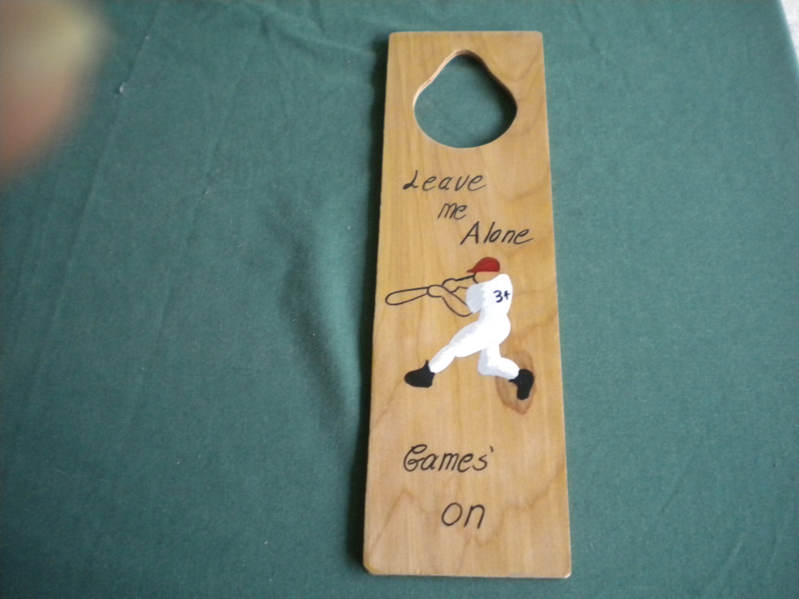 Baseball sign door knob hanger door sign acrylic painting. Etsy