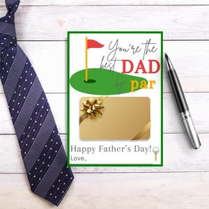 Golf Vatertagskarte Sie sind der beste Vater von Par Lustiges Wortspiel Golfgeschenk, Papa Witz druckbare Vatertagskartenhalter, von Kindern oder Frau