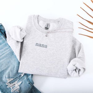 Embroidered Mimi Sweatshirts | Grandma Sweatshirt | Custom Grandma Crewneck | Personalized Nana | Christmas Gifts for Grandma Gigi Tee Shirt