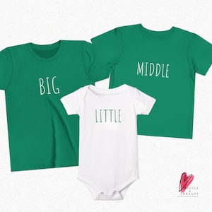 Pregnancy Announcement T-Shirts for Third Baby, Adorable Sibling Tees, Perfect Gift for Expecting Families