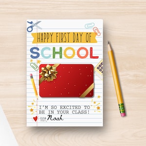 cadeau pour enseignant : Bonne rentrée des classes | Toile modifiable pour la rentrée | Téléchargement instantané | Cadeau pour nouvel enseignant