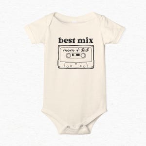 Best Mix Mom and Dad Baby Onesie® or Toddler Tee , Retro Cassette Music  Shirt, Funny Mixtape Gift, Music Lover Musician Bodysuit Shower