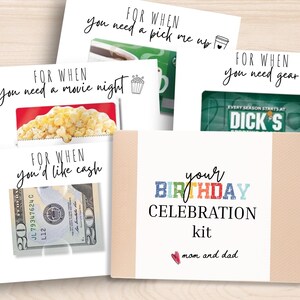 Carte-cadeau à imprimer pour votre kit de célébration d'anniversaire, pour frère et sœur, adolescent, étudiant, 18-21 ans, téléchargement immédiat au format PDF, cadeau pour LUI