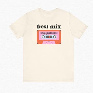 Best Mix Parents Toddler Tee, Pink Retro Cassette Music Girl Shirt, Funny Baby, Mixtape Gift, Music Lover Baby Onesie®