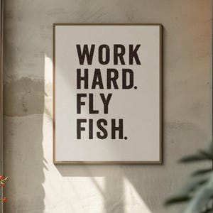 Fly Fishing Poster | Retro Trout Fishing Print | Vintage Wall Art | Unique Cabin Decor | Gift for Dad | Orvis Fishing Décor