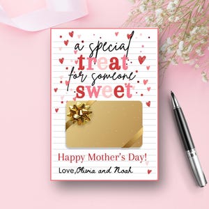 Tarjetero para el Día de la Madre, Tarjeta imprimible para mamá, Tarjeta de regalo para el Día de la Madre, Descarga instantánea, Canva editable, Dulce regalo para la abuela