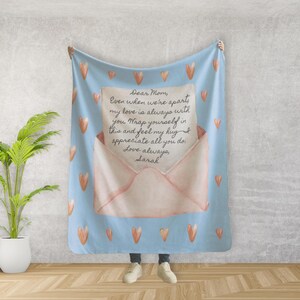 Regalos para el Día de la Madre - Regalos para Mamá - Manta personalizada para mamá - Regalos para mamá de hija, hijo, estudiante universitario, regalo para el Día de la Madre de un hijo adulto